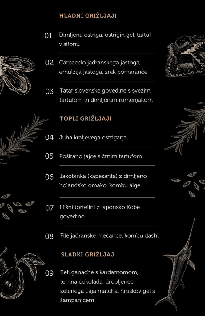 9 hodni degustacijski menu